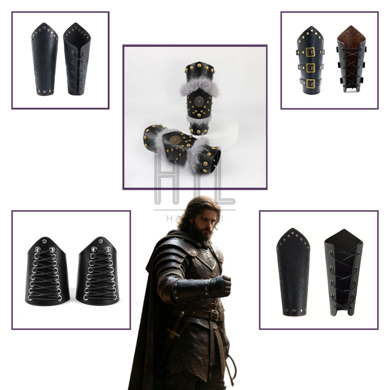 Cosplay Prop - Średniowieczne Steampunkowe Retro Wielowarstwowe Rękawice z