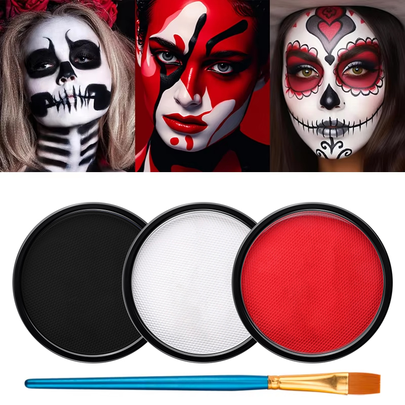 Cosplay Prop Paint - 3-częściowy zestaw farb do twarzy na