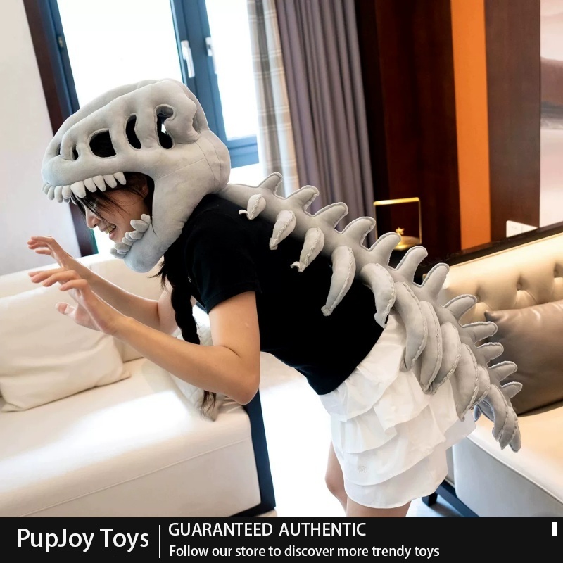 Cosplay Fire Prop - Uniwersalny pluszowy kapelusz w kształcie szkieletu